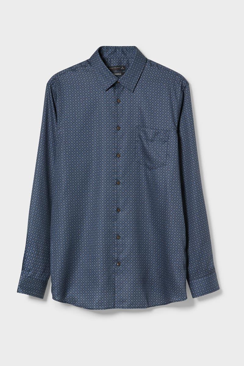 Сорочка C&A з візерунком M Темно-синій (2105389)