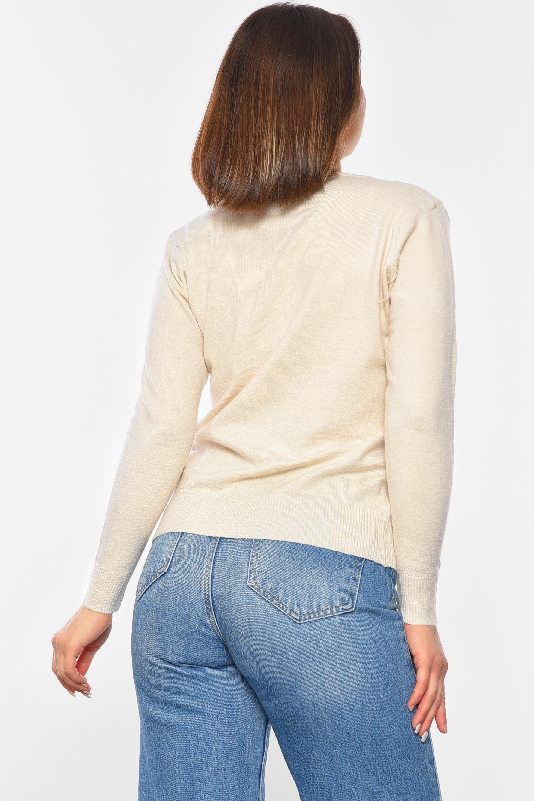 Светр жіночий M-L Бежевий (192515) - фото 3 Светр жіночий M-L Бежевий (192515) - фото 3