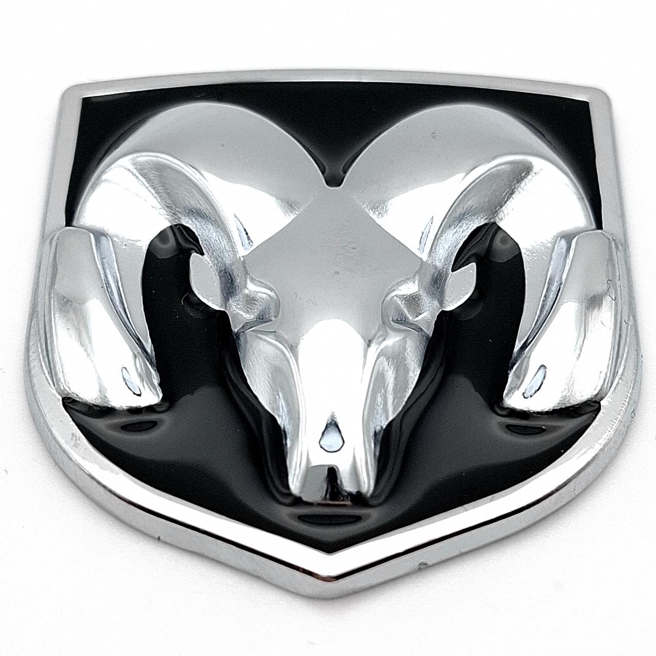 Эмблема Dodge металл 4,5х4 см Хром/Черный глянцевый (2848827340)