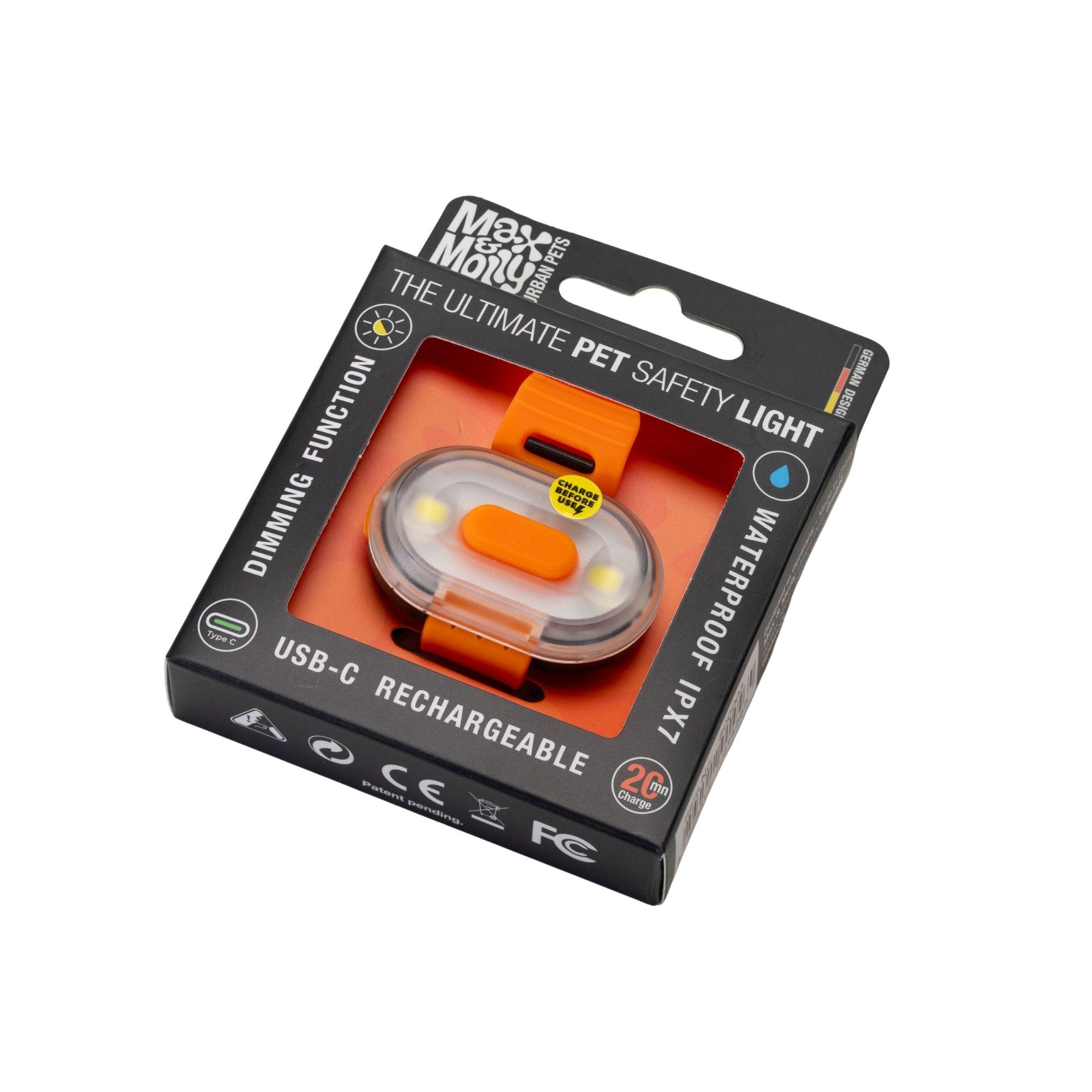 Фонарик на ошейник для собак Max&Molly Matrix Ultra LED Safety/Cube светодиодный Оранжевый (24763186) - фото 5 Фонарик на ошейник для собак Max&Molly Matrix Ultra LED Safety/Cube светодиодный Оранжевый (24763186) - фото 5