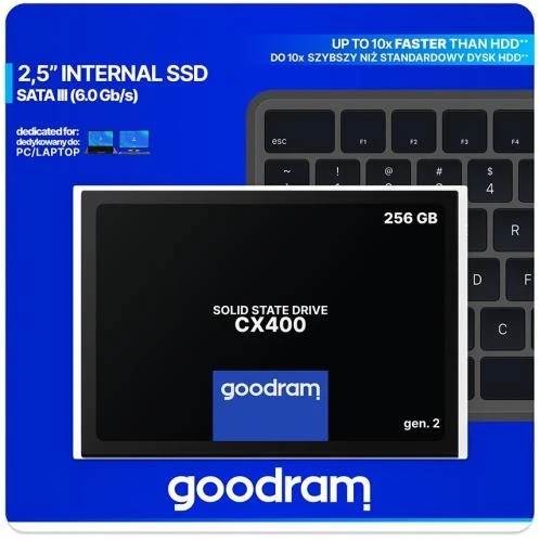 Накопитель твердотельный SSD 256 Gb/Goodram CX400 (Gen,2)/SATA3/2,5" (SSDPR-CX400-256-G2) - фото 2 Накопитель твердотельный SSD 256 Gb/Goodram CX400 (Gen,2)/SATA3/2,5" (SSDPR-CX400-256-G2) - фото 2