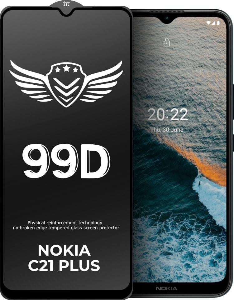 Защитное стекло FlyGuard Nokia C21 Plus (Full Glue) (34682)