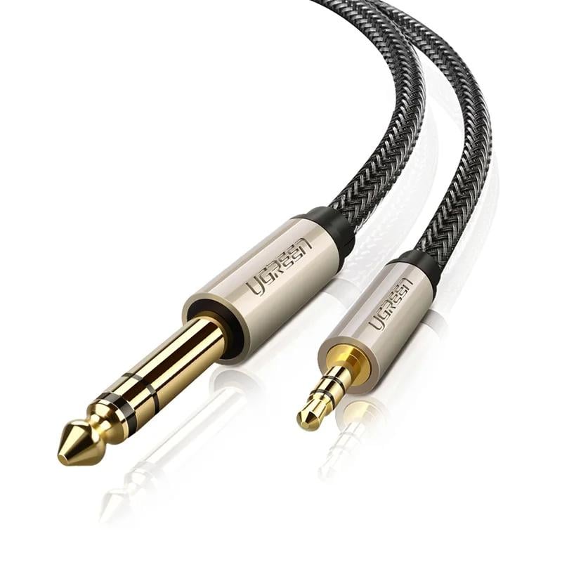 Аудио кабель UGREEN AV127 Jack 3,5 мм to 6,35 мм TRS Stereo Audio Cable 1 м (10625)
