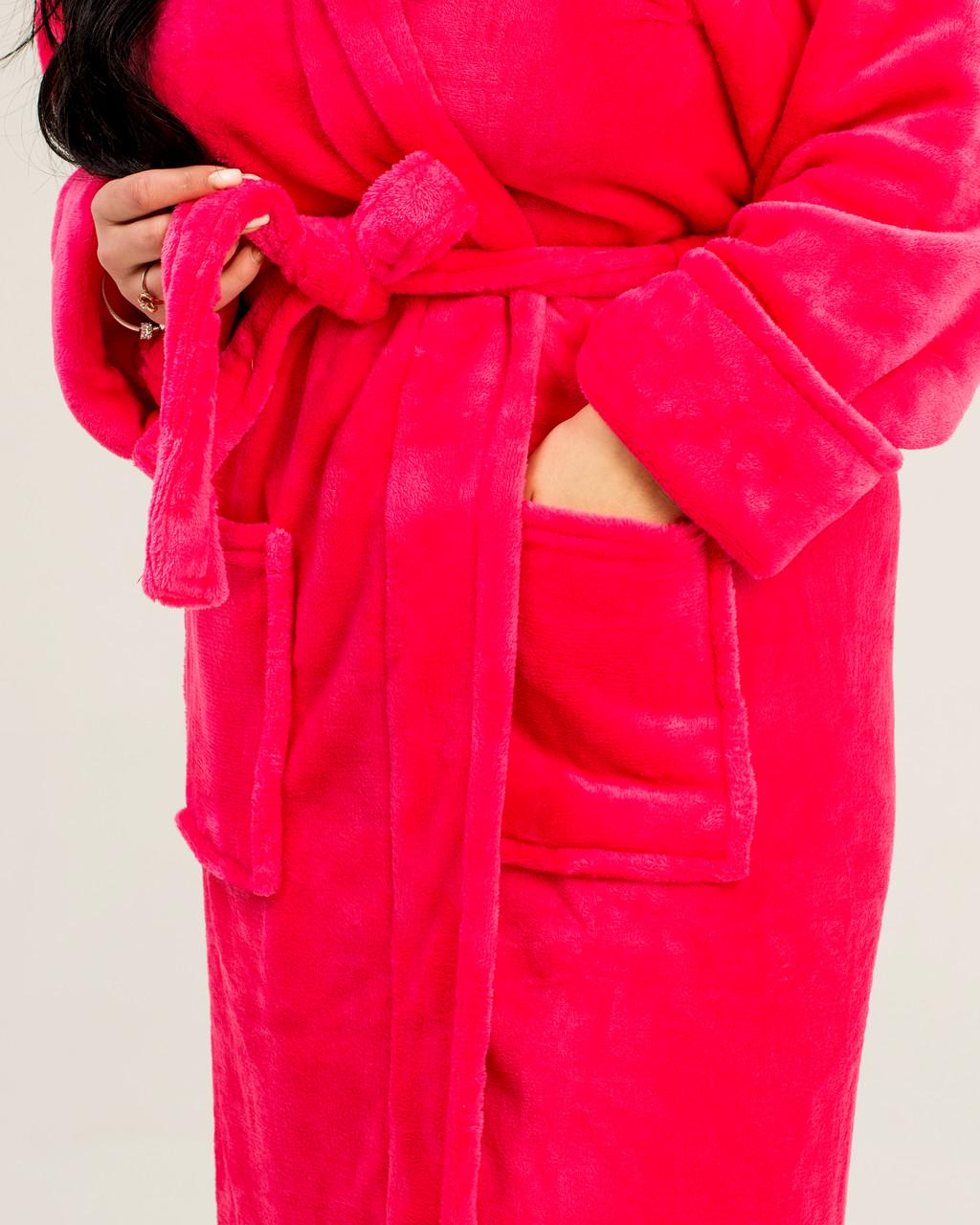 Халат женский на запах с капюшоном махровый 2 кармана M Манго (48) - фото 5 Халат женский на запах с капюшоном махровый 2 кармана M Манго (48) - фото 5