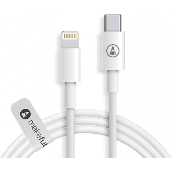 Кабель MakeFuture USB Type-C-Lightning 1,2м White (MCB-LT1WH)