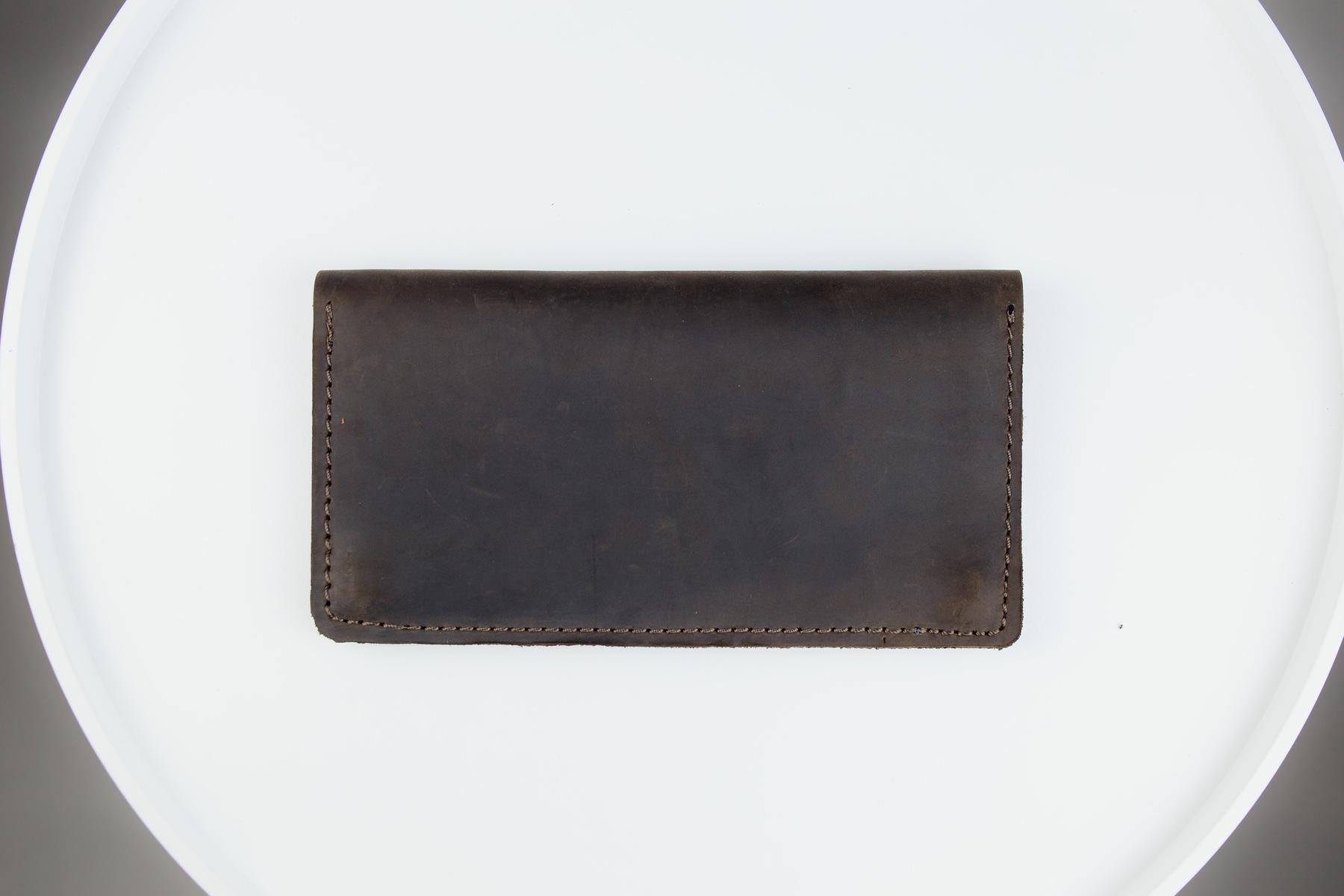 Портмоне мужское Crazy Horse SH005 из натуральной кожи Темно-коричневый (25185277)