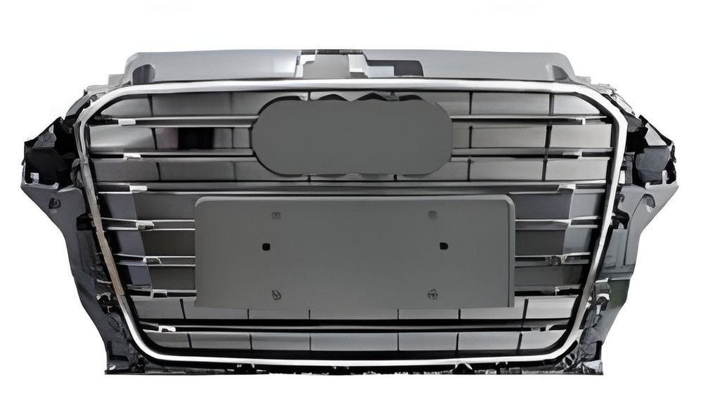 Решетка передняя GT Tuning для Audi A3 RS-Style 2012-2020 гг. пластик Серый (26690566)