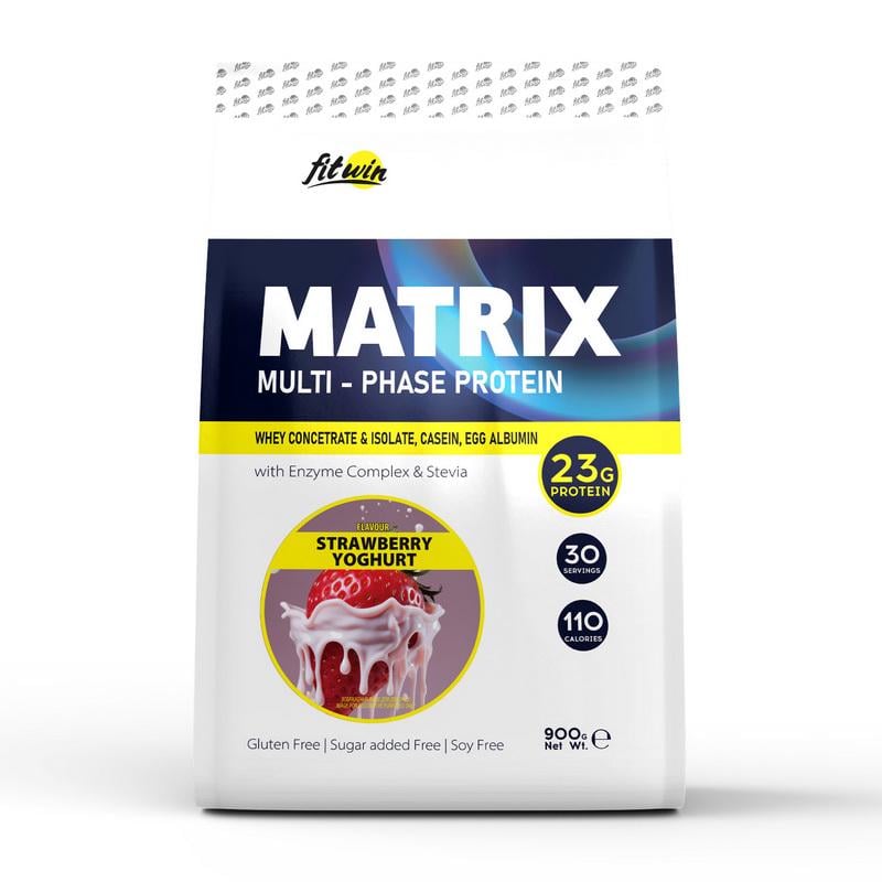 Протеин комплексный FitWin Matrix Multi-Phase Protein 900 г Клубничный йогурт