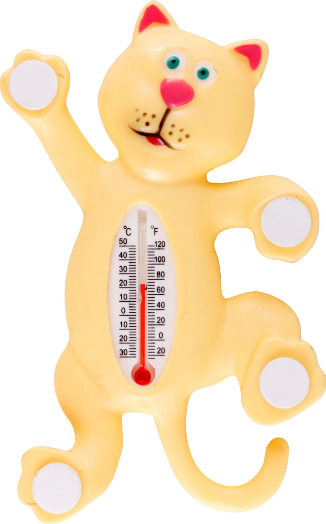 Термометр уличный Котик на присосках для окна до +50°С Желтый (25546298) Термометр уличный Котик на присосках для окна до +50°С Желтый (25546298)