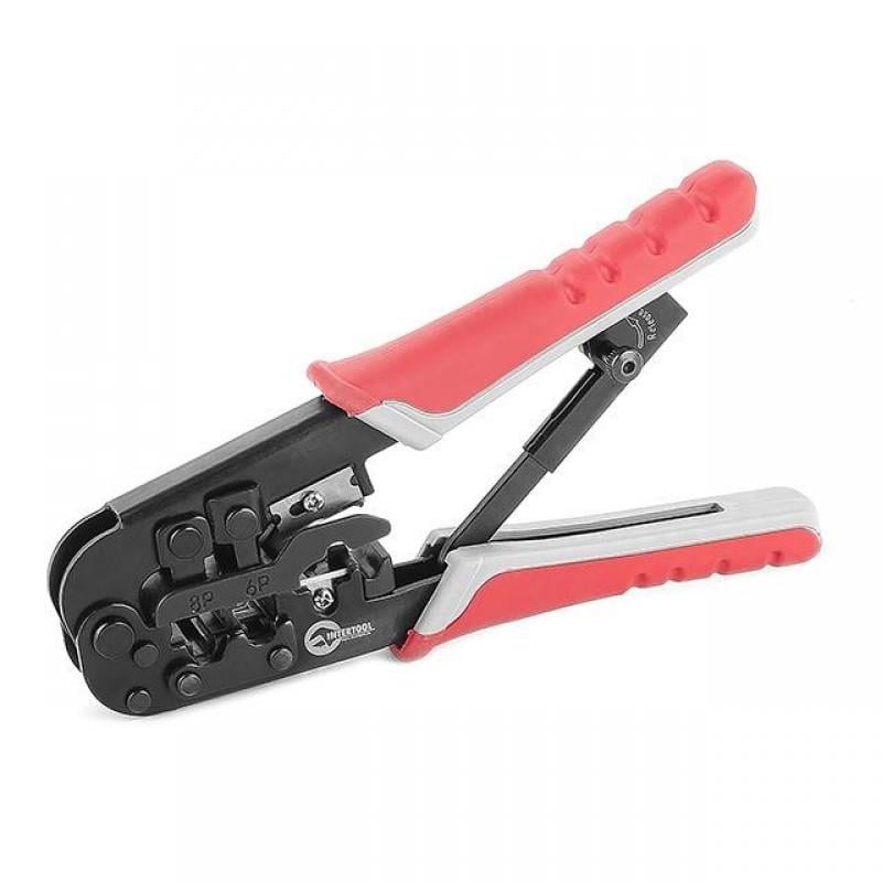 Клещи для опрессовки штекеров Intertool HT-7052 RJ11/RJ12/RJ45 типа Western (70027)