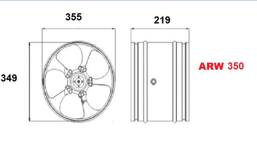 Вентилятор вытяжной AirRoxy aRw 350 канальный (01-105) - фото 5 Вентилятор вытяжной AirRoxy aRw 350 канальный (01-105) - фото 5