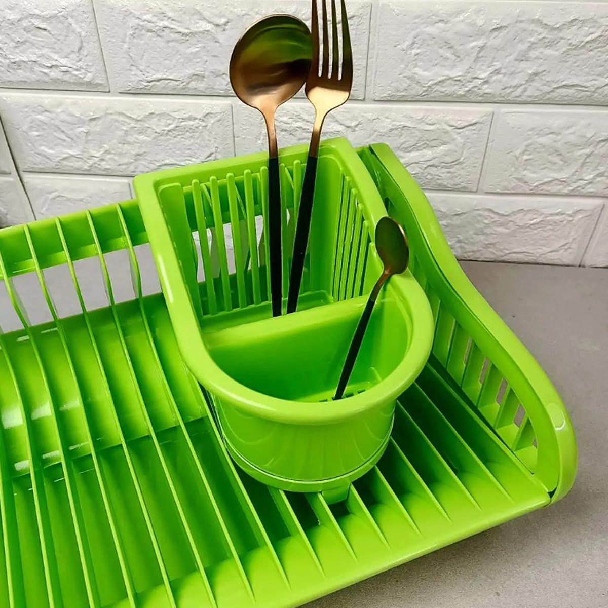 Подставка для столовых приборов Stenson 17х13х14 см Оливковый (167093)