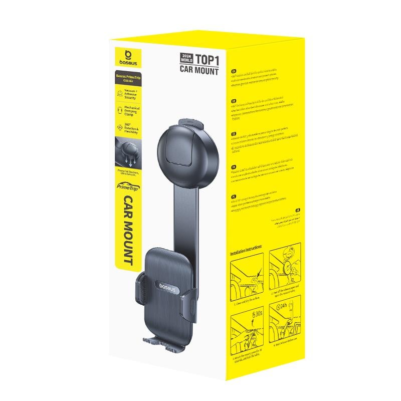 Автодержатель для телефона BASEUS PrimeTrip C03 Air Clamping Car Mount Suction Cup Version Cosmic Black (C0013C01)