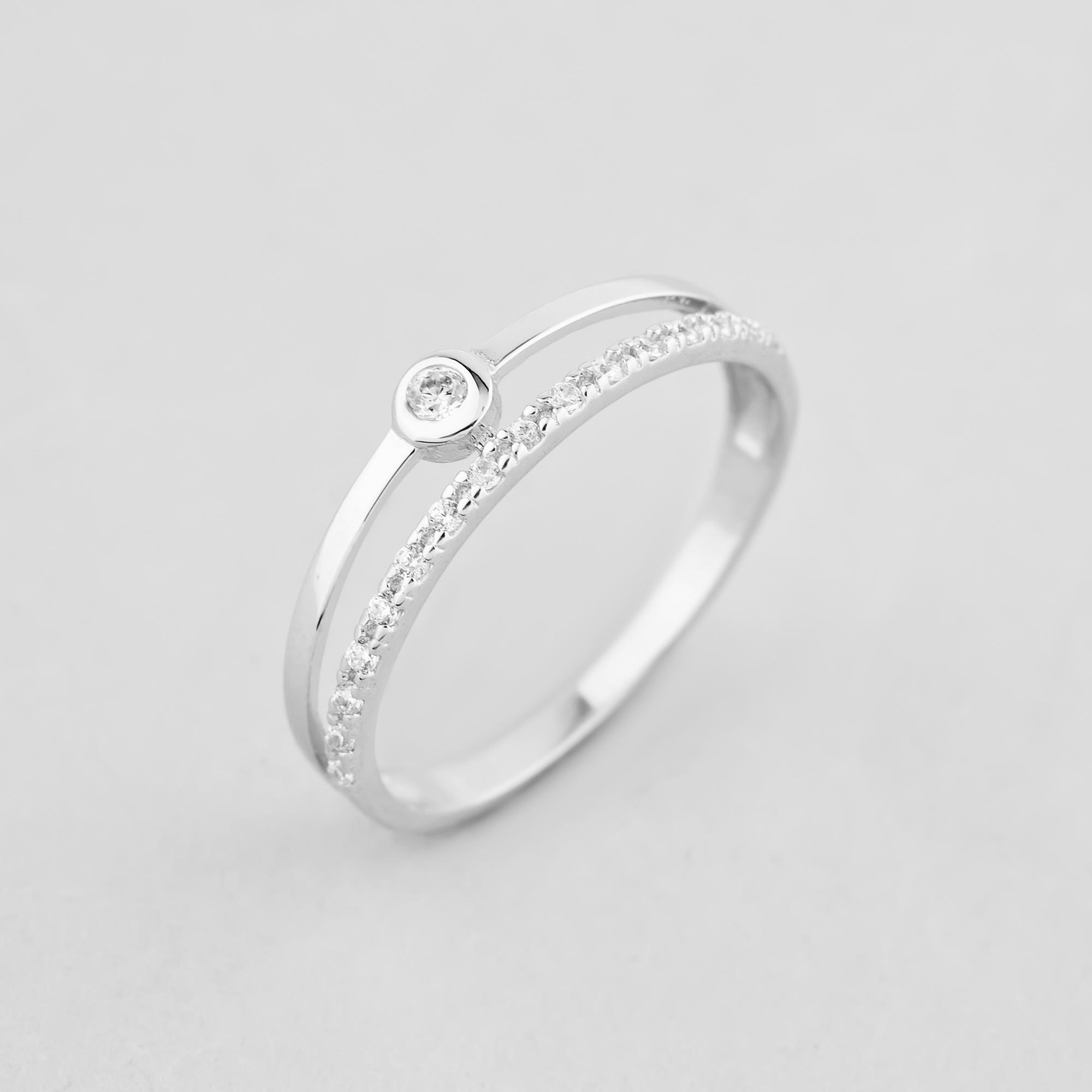 Серебряное кольцо Minimal Застенчивость р. 18 (15100)