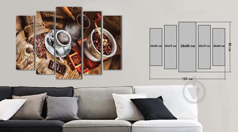 Модульная картина Декор Карпаты Vip Collection 120х80 см (VIP-M5-15)