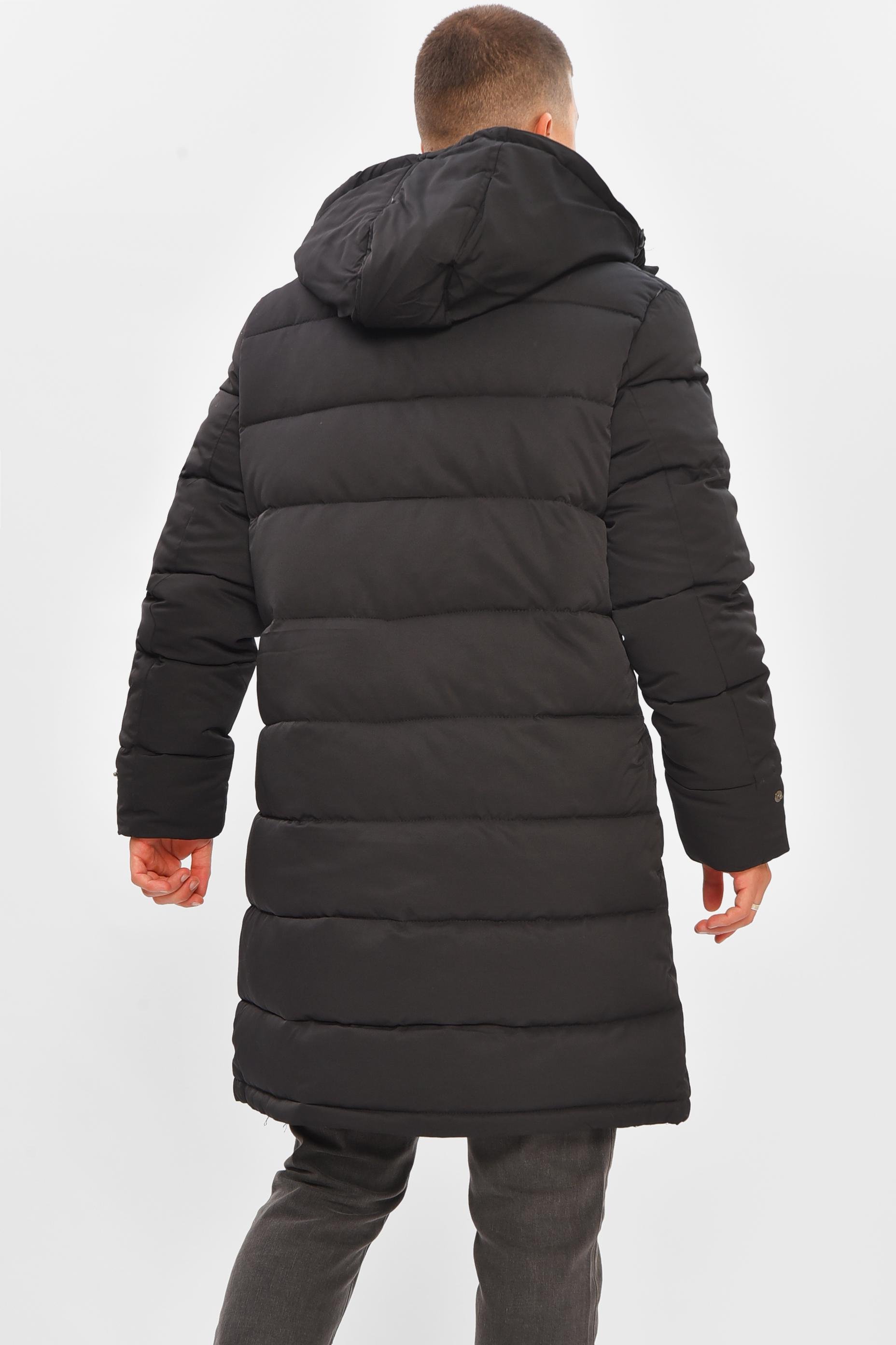 Куртка мужская удлиненная еврозима 2XL Черный (205471) - фото 3 Куртка мужская удлиненная еврозима 2XL Черный (205471) - фото 3