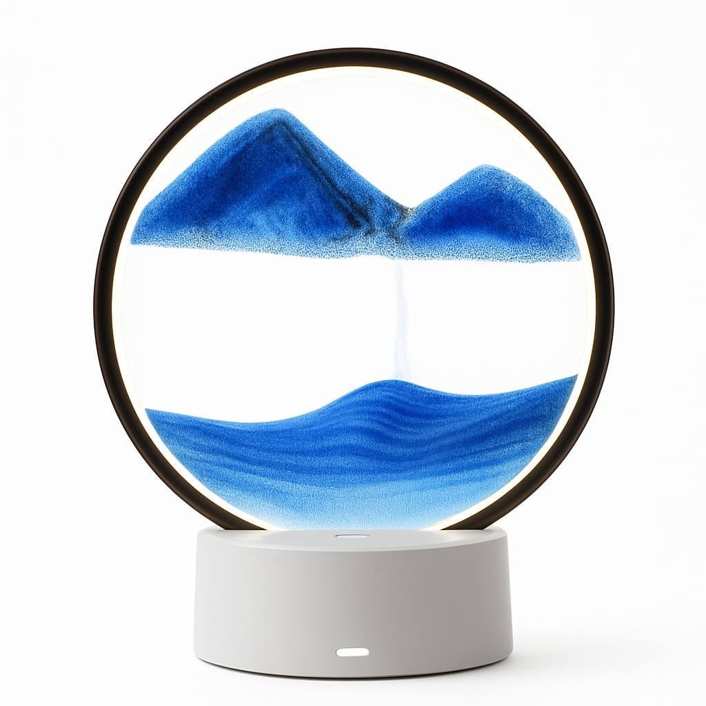 Ночник LED 3D Light 7 цветов RGB подсветки с вращающимся механизмом 360 градусов Blue (2835011138)