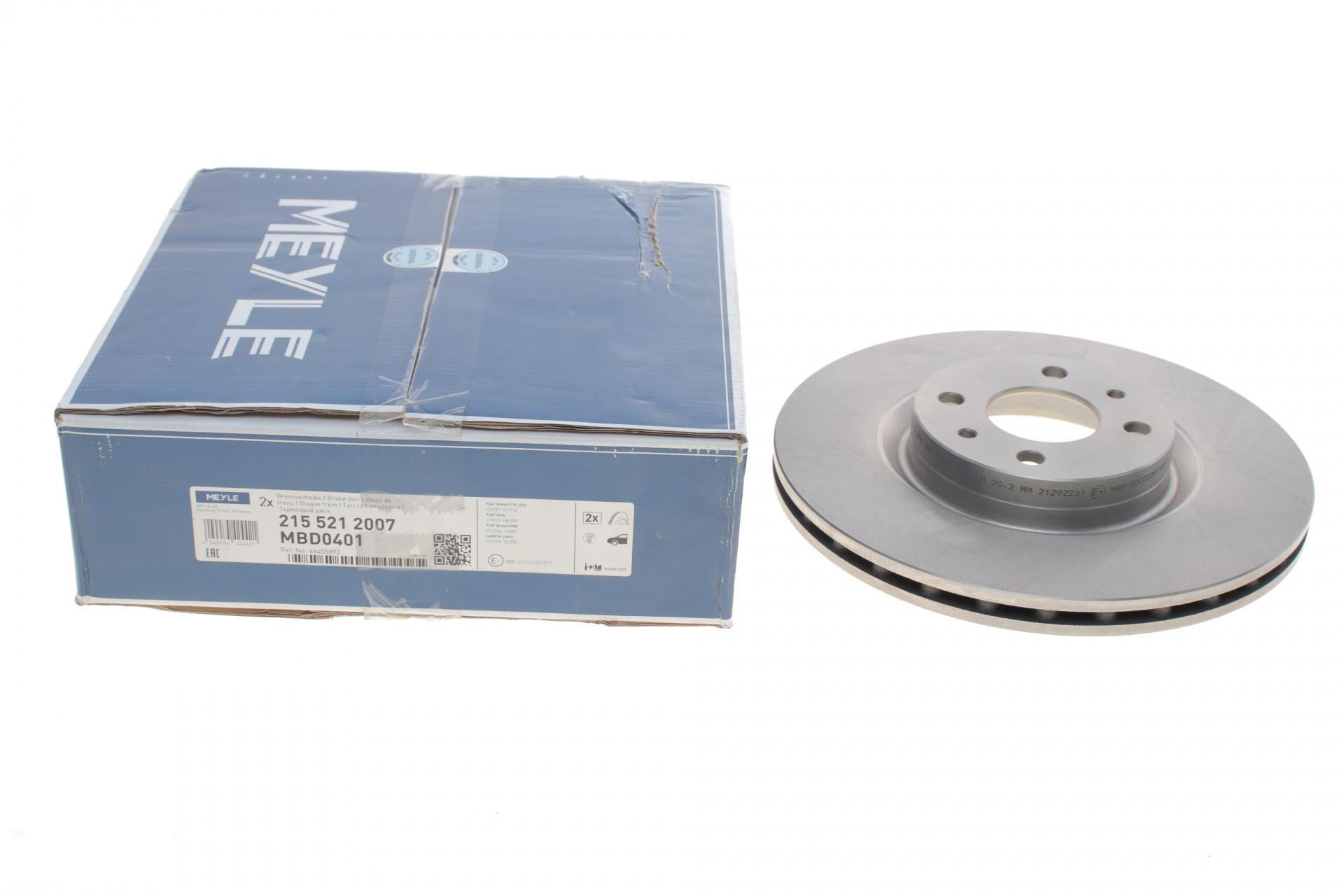 Тормозной диск передний MEYLE для Fiat Doblo 01-R15 284x22 мм (215 521 2007)