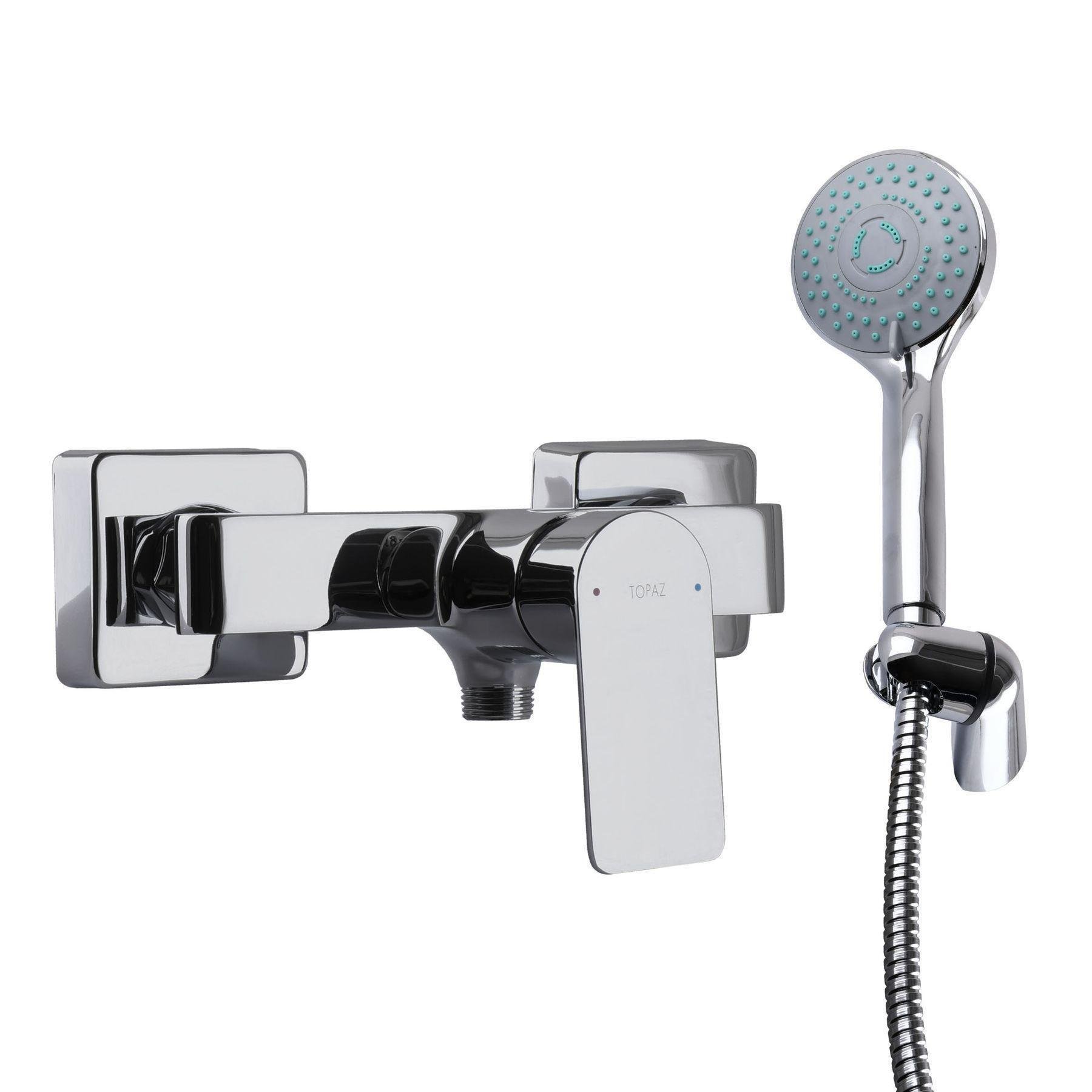 Смеситель для душа с лейкой и держателем TPZ SARDINIA Chrome (22534)