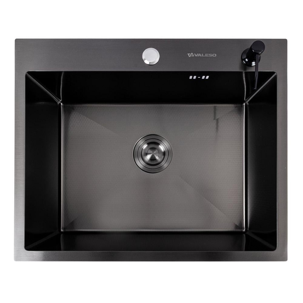 Мойка кухонная Valeso Handmade DECOR 3,0/0,8 60х50 см PVD Черный