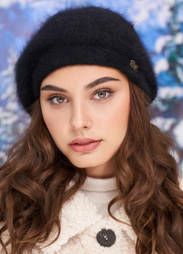 Берет мягкий женский Эстель Черный (406W) - фото 1