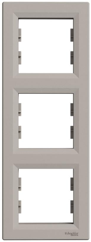 Рамка Schneider Electric трехместная Asfora вертикальная ABS Бронзовый (EPH5810369) Рамка Schneider Electric трехместная Asfora вертикальная ABS Бронзовый (EPH5810369)