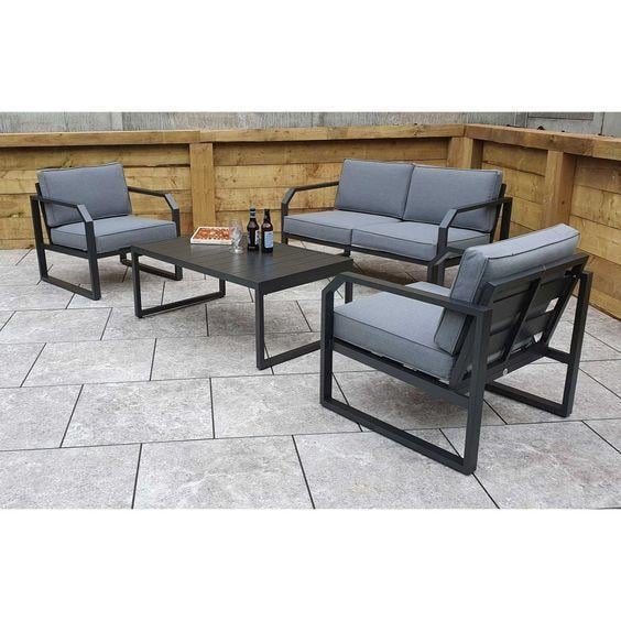 Комплект уличной мебели мягкой Loft с металлическим каркасом (KS-1016-NM)
