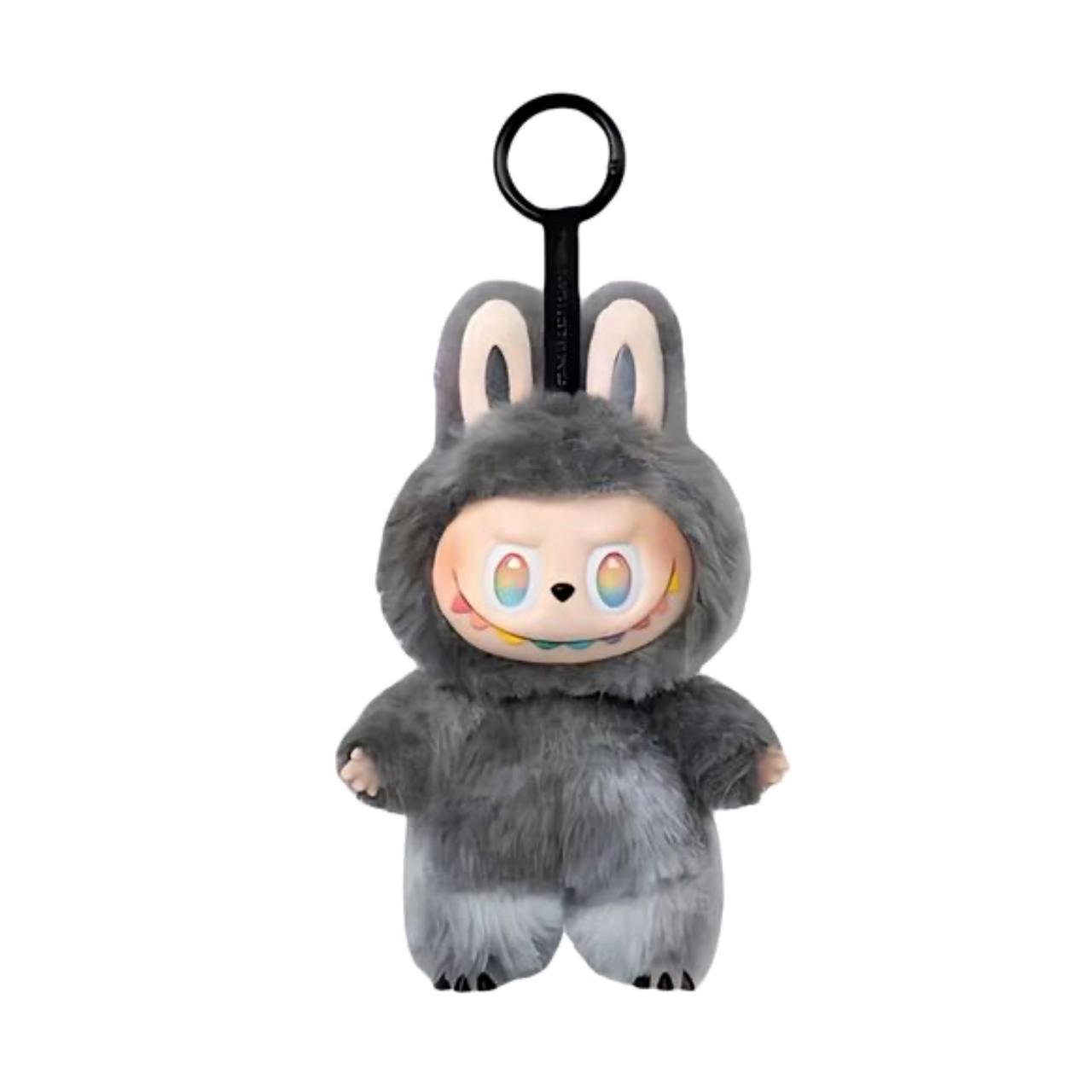 М'яка іграшка-брелок райдужний Labubu секретний Сірий
