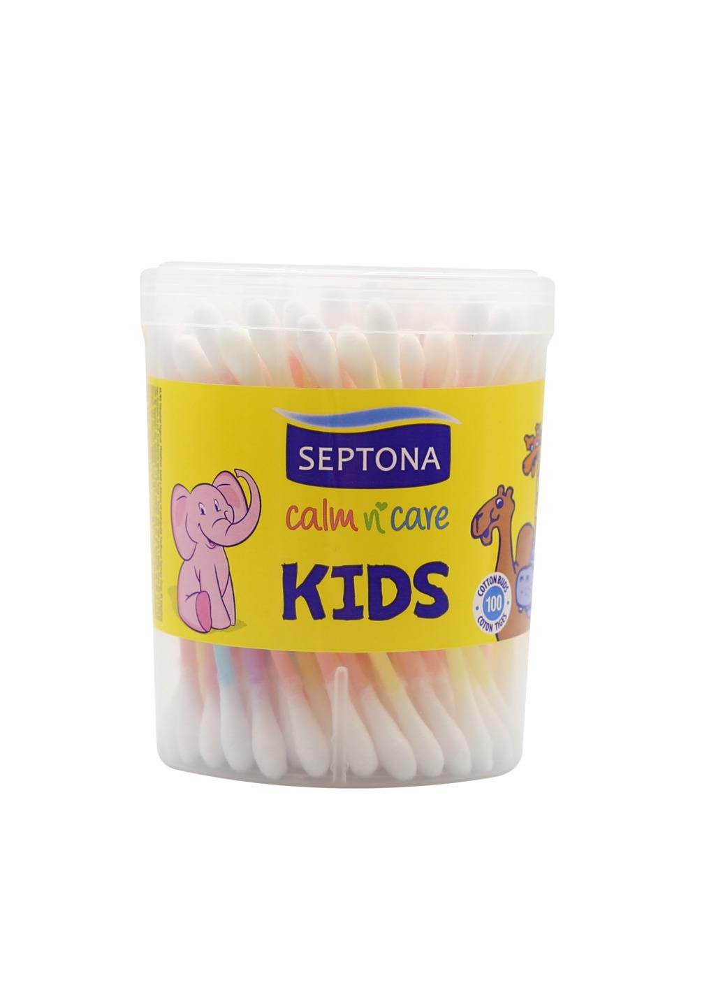 Ватні палички KIDS Septona в круглому боксі 100 шт. (НФ-00003328)