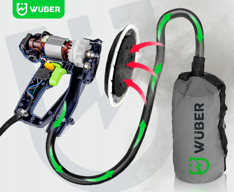 Шліфмашина для стін Wuber 1400 Вт 180 мм (W2660312) - фото 8 Шліфмашина для стін Wuber 1400 Вт 180 мм (W2660312) - фото 8