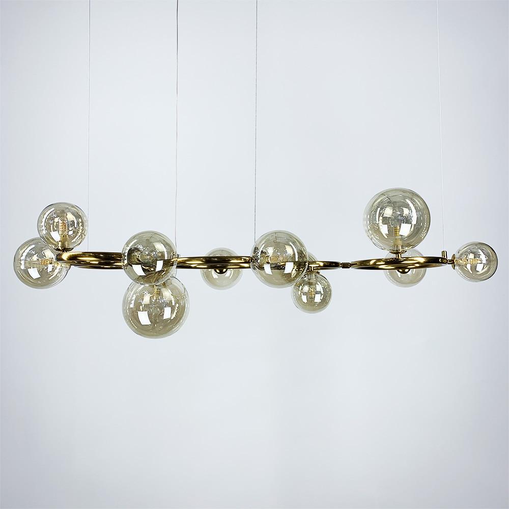 Люстра Gorizia на 12 бурштинових плафонах Латунь (sg 44/12 gd/am) - фото 2