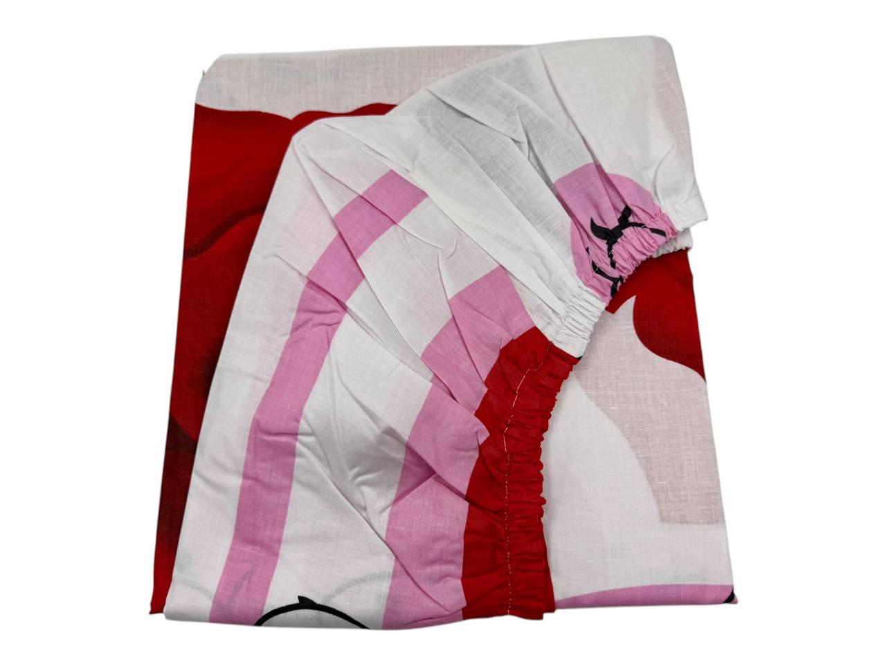 Простынь на резинке Roses бязь 180х200 см (G-1804RO/WP/x180) Простынь на резинке Roses бязь 180х200 см (G-1804RO/WP/x180)