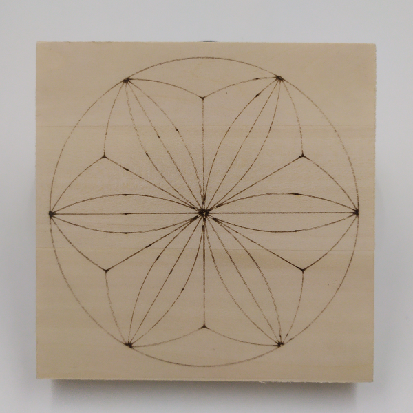 Дошка з липи заготовка для різьблення з кресленням 12х12х1,7 см (23463533)