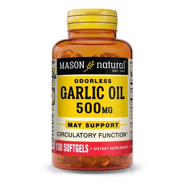 Натуральна добавка з маслом часнику Mason Natural Garlic Oil 500 мг 100 капс. (000021111)