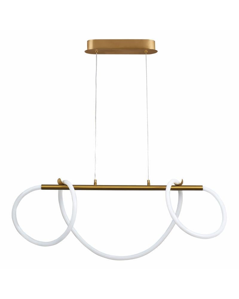 Люстра со светодиодным шнуром Polux 327987 Emma Led 1x38W 4000K 4450Lm IP20 Золотой (24574544)