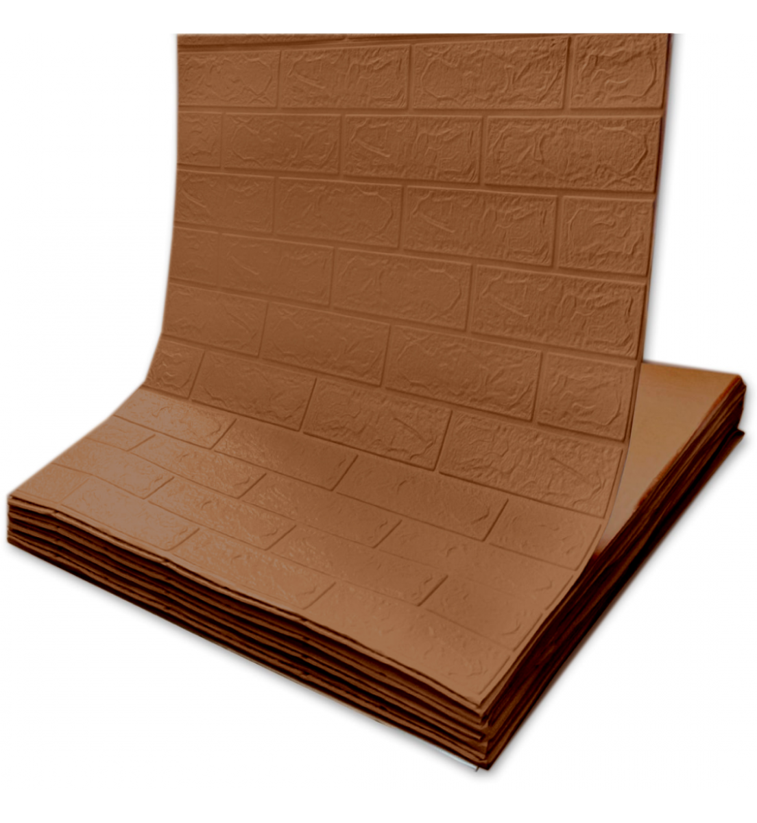 3D-панель под кирпич самоклеющаяся 20000x700x3 мм Коричневый - фото 2 3D-панель под кирпич самоклеющаяся 20000x700x3 мм Коричневый - фото 2
