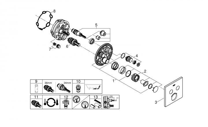 Термостат для душа и ванны GROHE SmartControl (29124000) - фото 6 Термостат для душа и ванны GROHE SmartControl (29124000) - фото 6