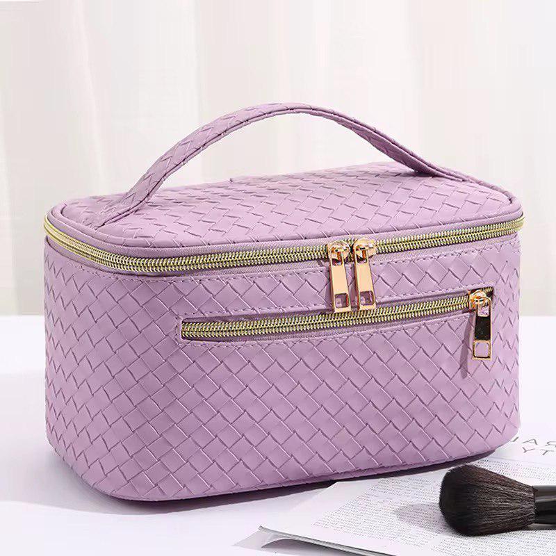 Косметичка жіноча розкладна з екошкіри на блискавці 24х11х12,5 см Фіолетовий (ST0477) - фото 4 Косметичка жіноча розкладна з екошкіри на блискавці 24х11х12,5 см Фіолетовий (ST0477) - фото 4