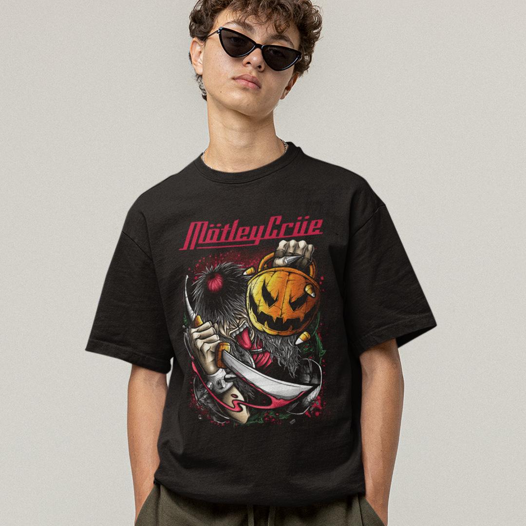 Футболка унисекс Motley Crue Halloween Pumpkin 3XL Черный (32700497)
