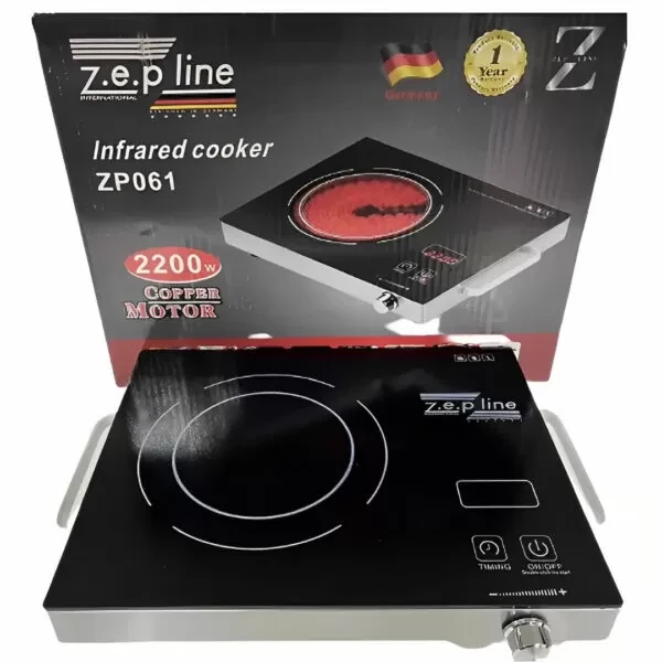 Настільна плита електрична ZepLine ZP-061 одноконфоркова інфрачервона 2200 Вт (2666602577)