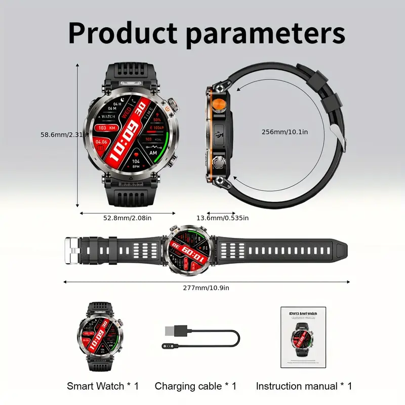 Смарт-часы 1,7'' HD IP68 с компасом/фонариком 600 мАч Зеленый/Черный - фото 7 Смарт-часы 1,7'' HD IP68 с компасом/фонариком 600 мАч Зеленый/Черный - фото 7