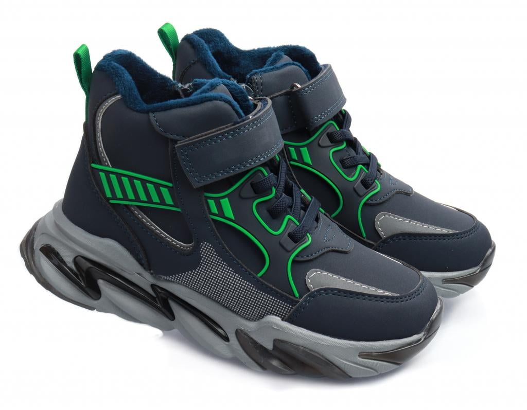 Черевики осінні для хлопчиків 65662 р. 30 Синьо-салатовий