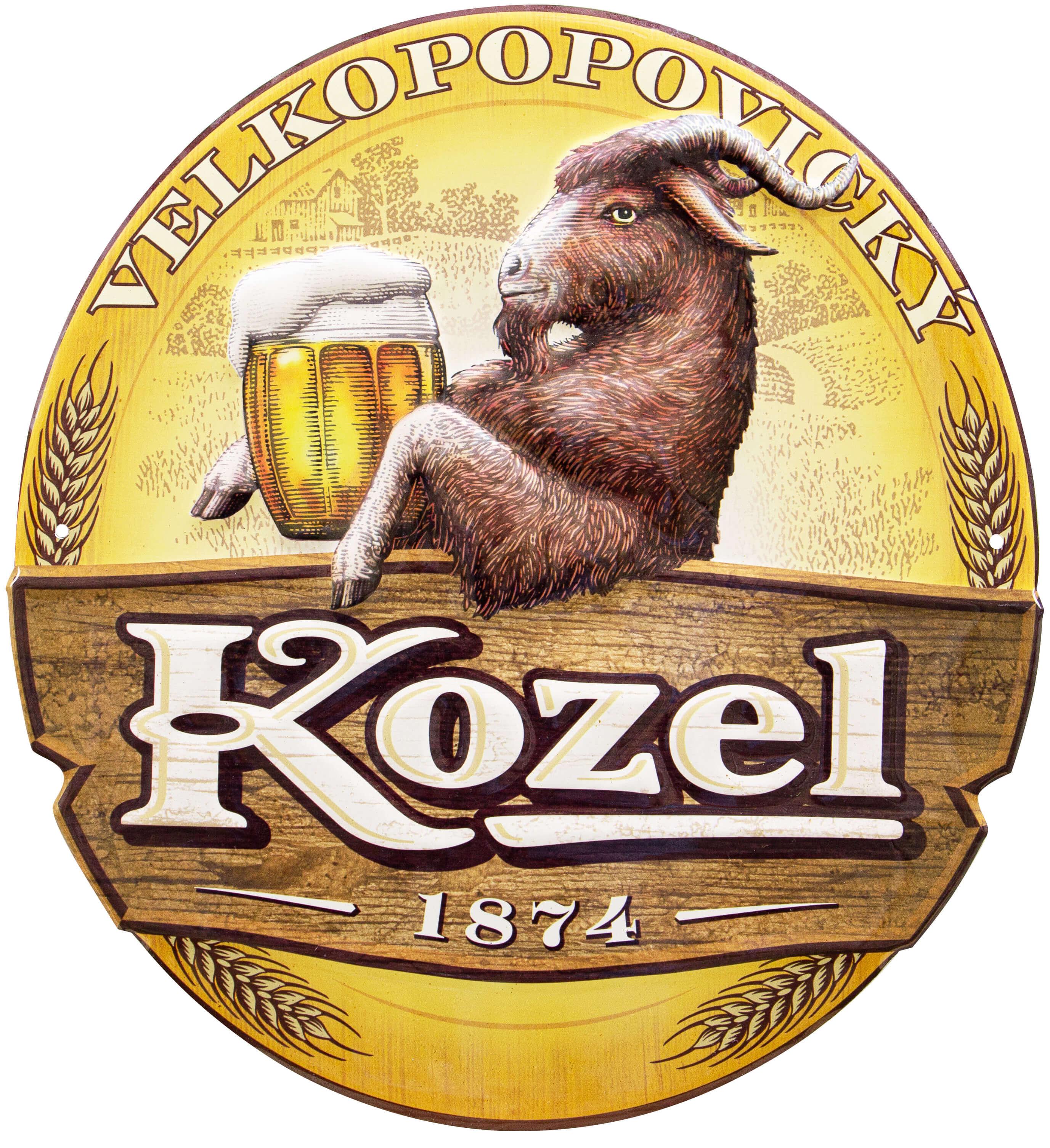 Табличка металлическая Kozel 1874 32х35 см
