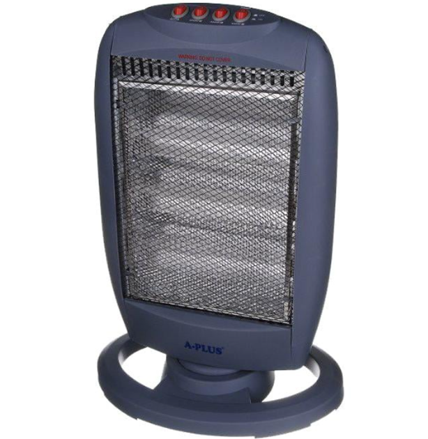 Обогреватель инфракрасный A-PLUS 1200 Вт с подставкой Серый (GR-05216) - фото 2 Обогреватель инфракрасный A-PLUS 1200 Вт с подставкой Серый (GR-05216) - фото 2