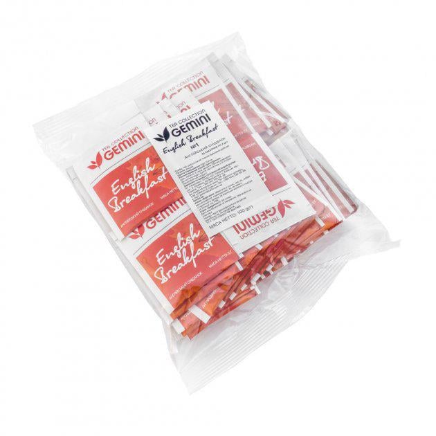 Чай чорний пакетований Gemini Tea Collection English Breakfast 50х2 г (4820156430706)