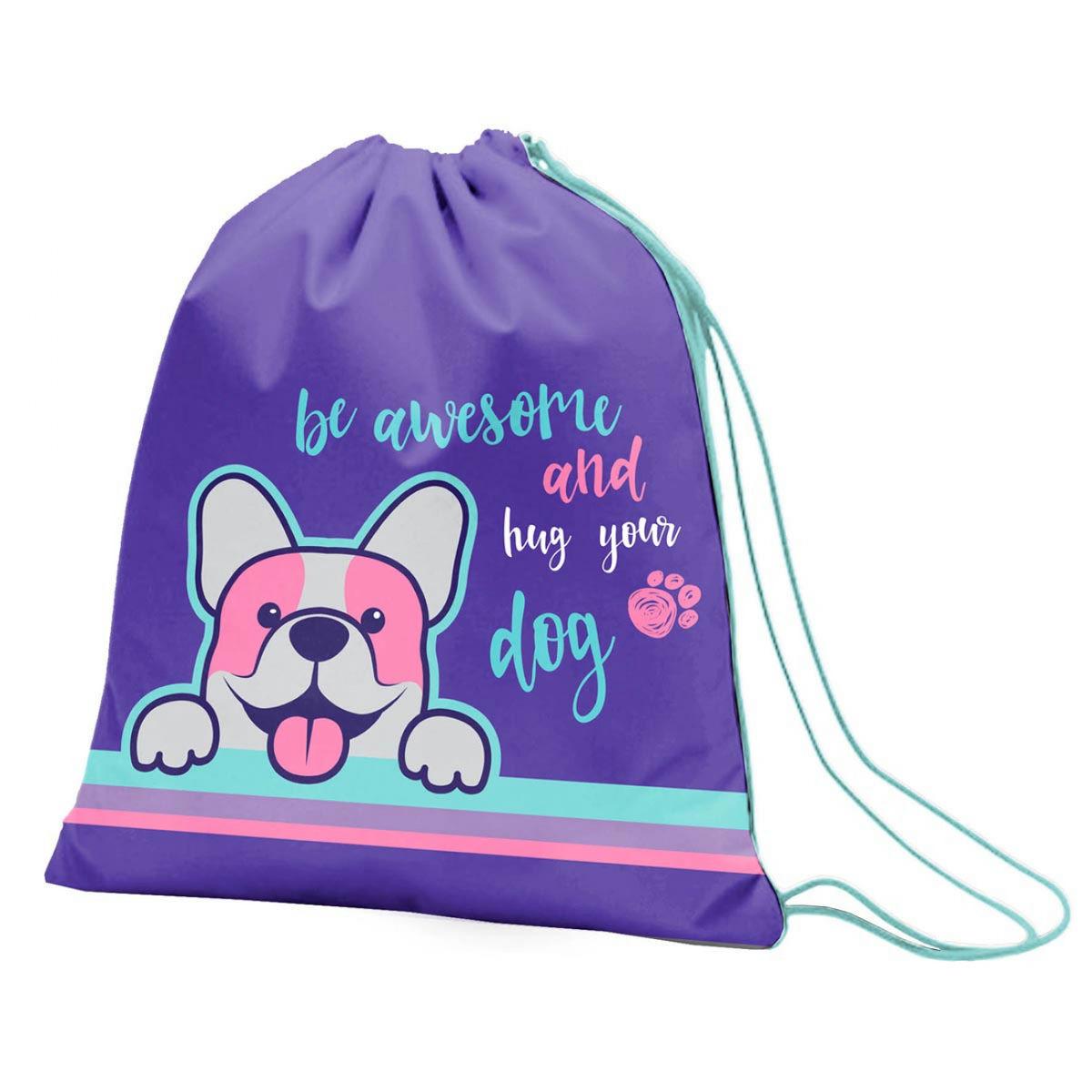 Сумка для обуви 1Вересня Corgi 40x35 см Сиреневый (552244)