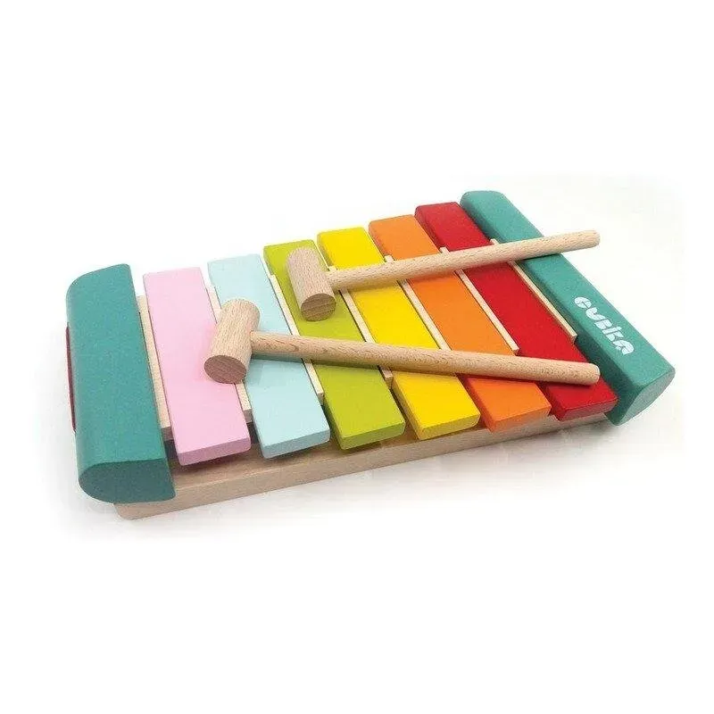 Игрушка для малышей Cubika Ксилофон из дерева 26 см Разноцветный (150-98-14033)