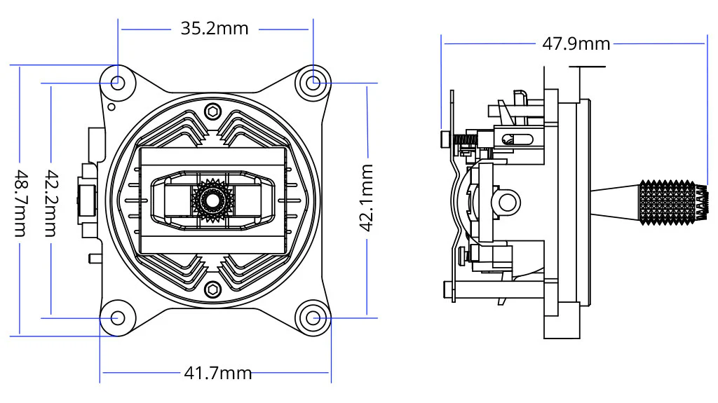 Стіки професійні AG01 Mini CNC Hall Gimbals для Radiomaster TX12 і Zorro - фото 9