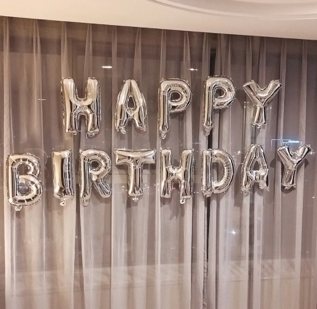 Набір надувних кульок Happy Birthday Silver 5957 13 пр. Сріблястий (4259123) - фото 5