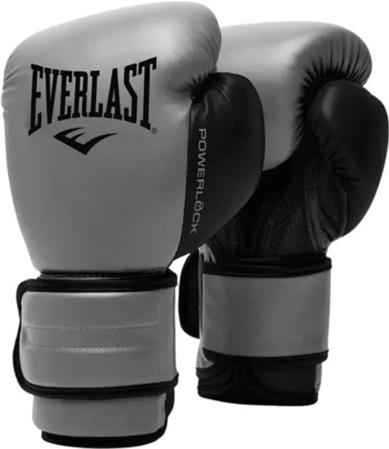 Боксерские перчатки Everlast POWERLOCK 2R TRAINING GLOVE Уни 16 унций Серый/Черный (P00002307) - фото 2
